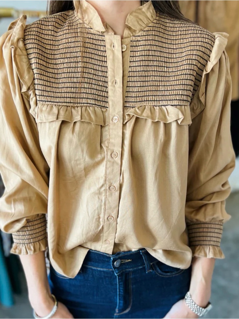 The Shirt THE NICOLETTE SHIRT COGNAC